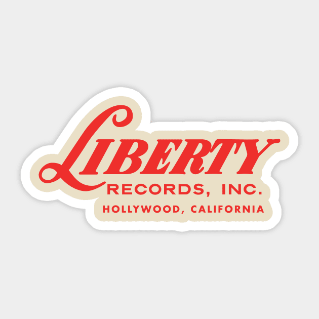 Liberty Records Defunct Record Labels Sticker TeePublic